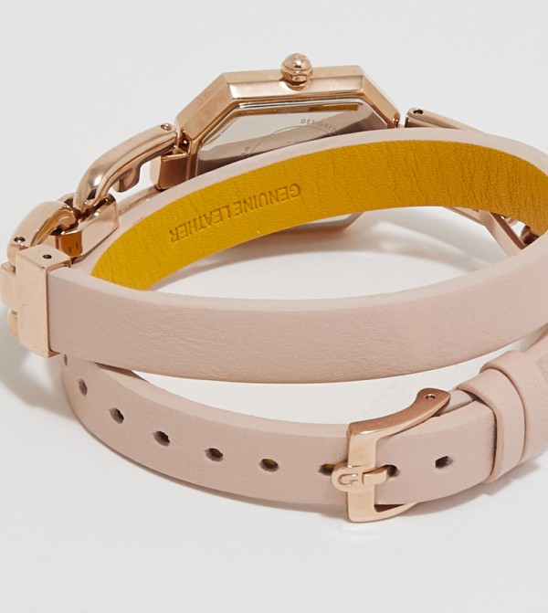 فورلا  ساعات أنالوغ  - ذهبي وردي ساعات