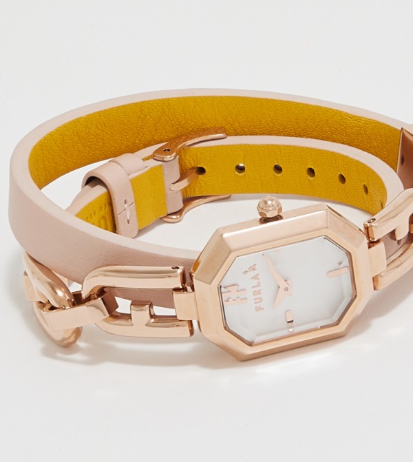 فورلا  ساعات أنالوغ  - ذهبي وردي ساعات