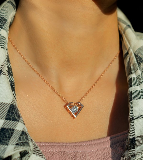 Fluorite  - Rose Gold Necklaces & Pendants