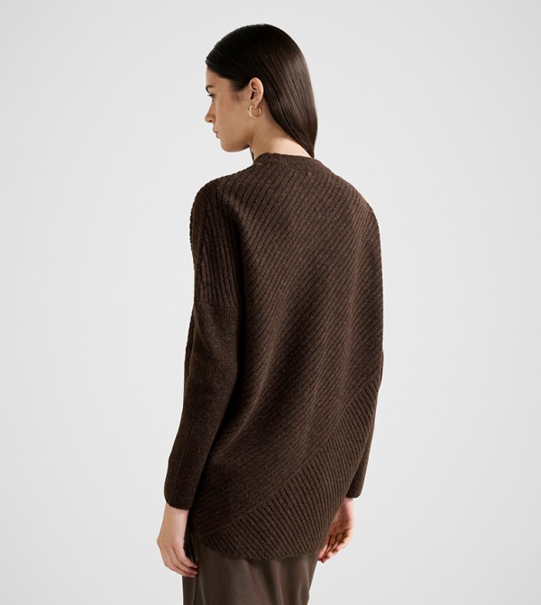 Forever New Forever New - Brown Round Neck Sweaters