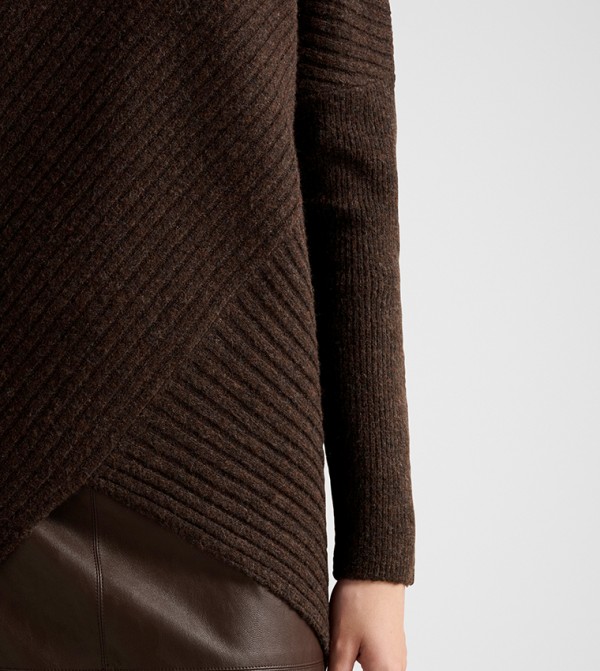 Forever New Forever New - Brown Round Neck Sweaters