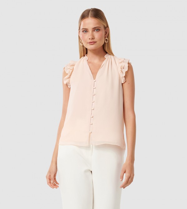 فوريفر نيو فوريفر نيو - كريمي  Casual Tops