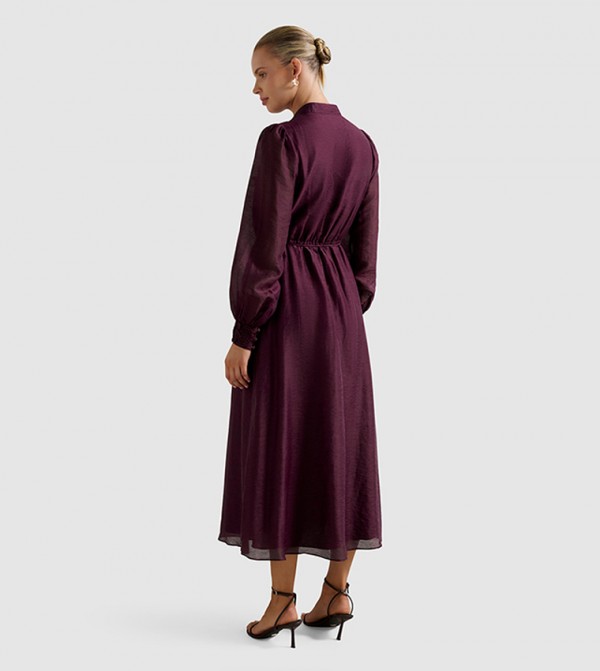 فوريفر نيو  فساتين - بورغندي Midi Dresses