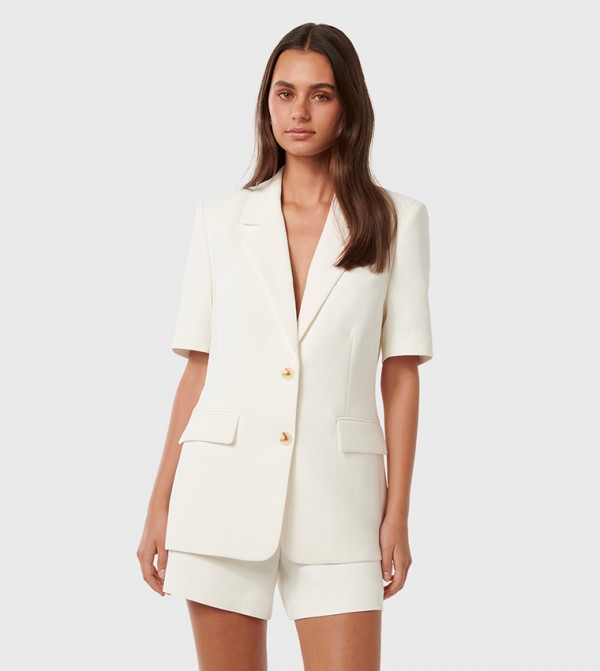 فوريفر نيو جاكيتات ومعاطف - أبيض جاكيتات كاجوال