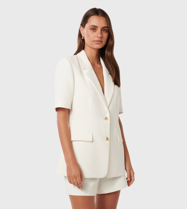 فوريفر نيو جاكيتات ومعاطف - أبيض جاكيتات كاجوال