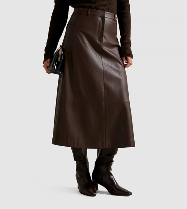 فوريفر نيو  تنانير - بني  Midi Skirts