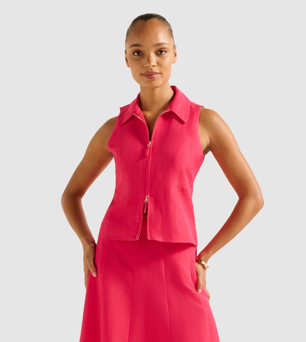 فوريفر نيو  بلوزات - وردي Sleeveless Tops