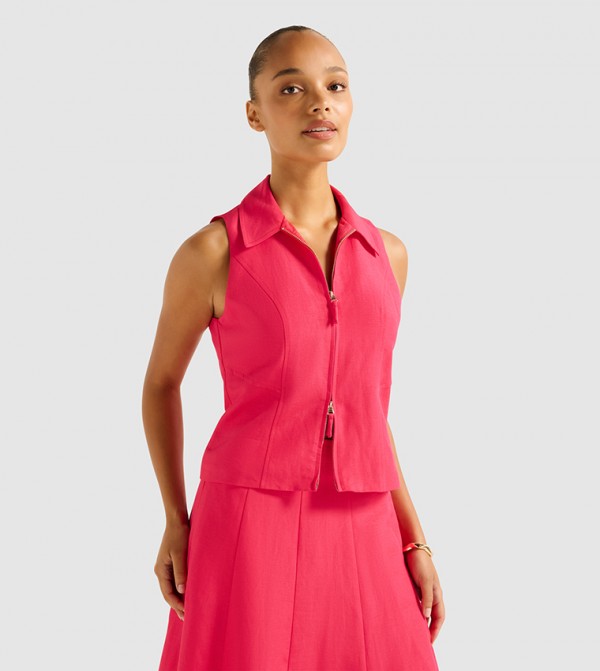 فوريفر نيو  بلوزات - وردي Sleeveless Tops