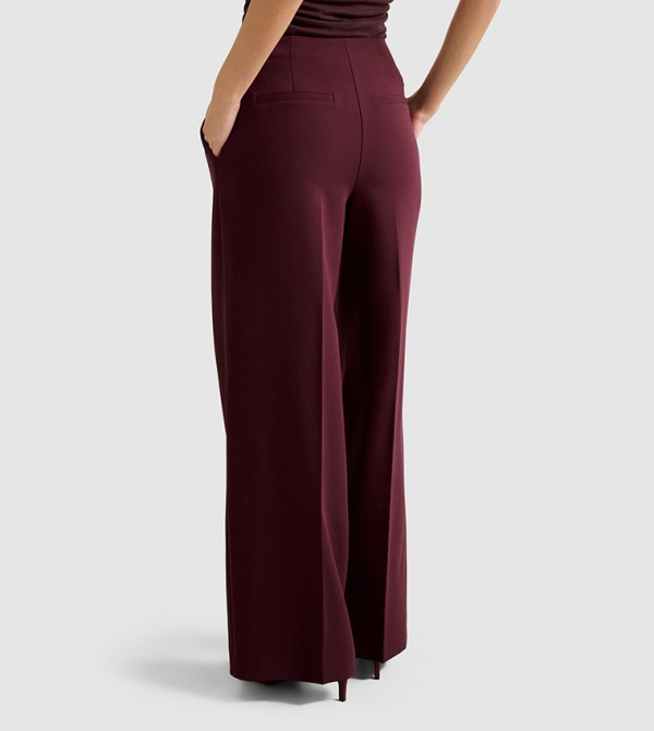 Forever New  Formal Pants - Burgundy Formal Pants