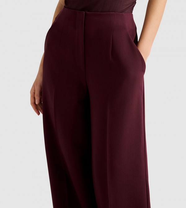Forever New  Formal Pants - Burgundy Formal Pants
