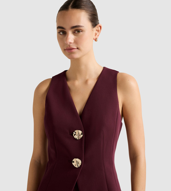Forever New Forever New - Burgundy Waistcoats