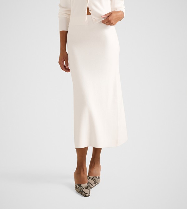 Forever New  Skirts - Cream Midi Skirts