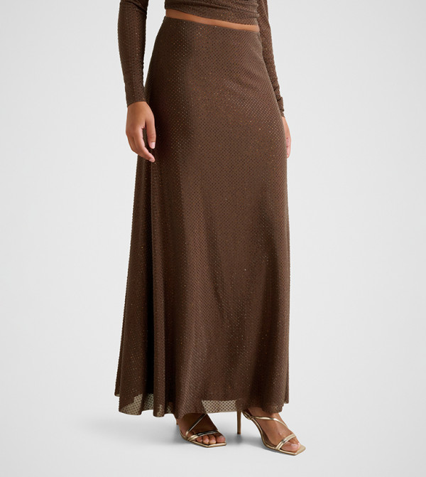 Forever New  Maxi Skirts - Brown Maxi Skirts