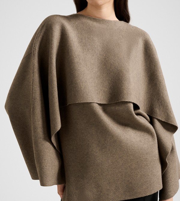 Forever New Forever New - Brown Round Neck Sweaters