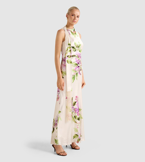 Forever New Party Dresses - Beige Maxi Dresses