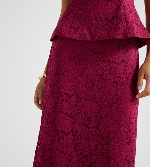 Forever New  Skirts - Pink Midi Skirts