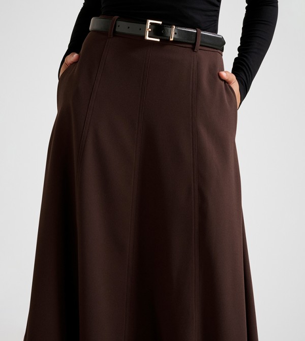 Forever New  Skirts - Brown Midi Skirts