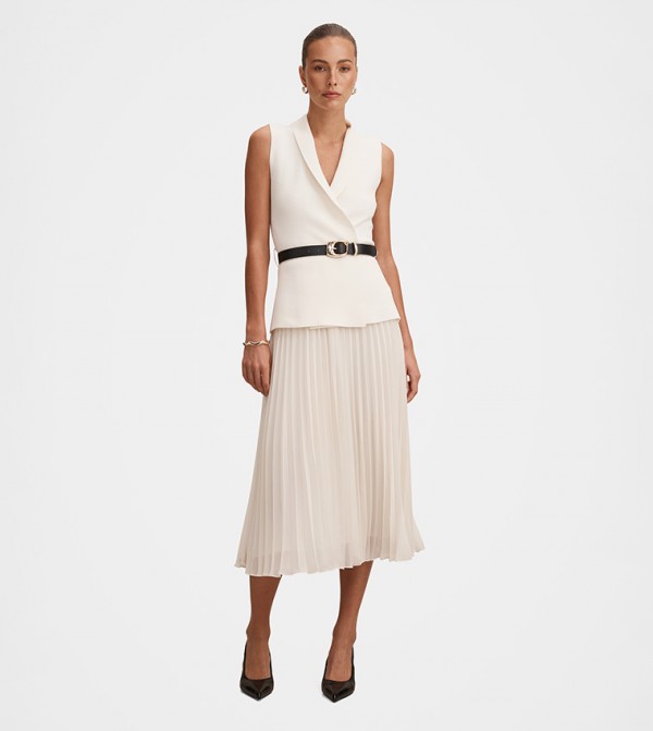 Forever New Forever New - Cream Midi Dresses