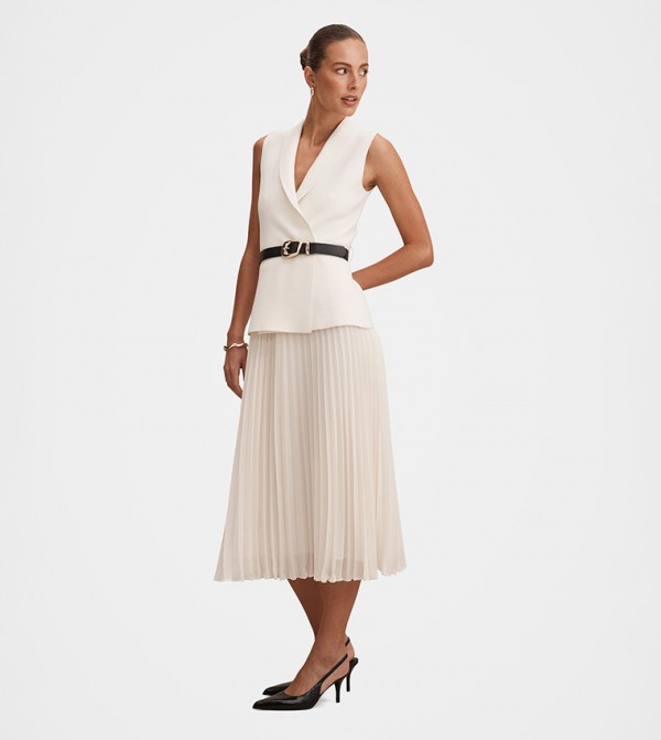 Forever New Forever New - Cream Midi Dresses