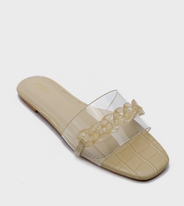 فيور  - بيج Flat Sandals