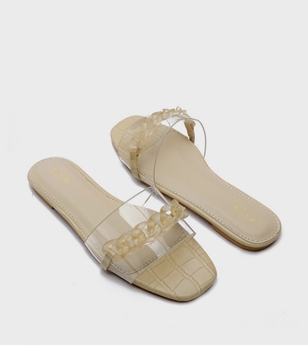 فيور  - بيج Flat Sandals