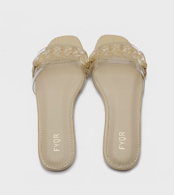 فيور  - بيج Flat Sandals