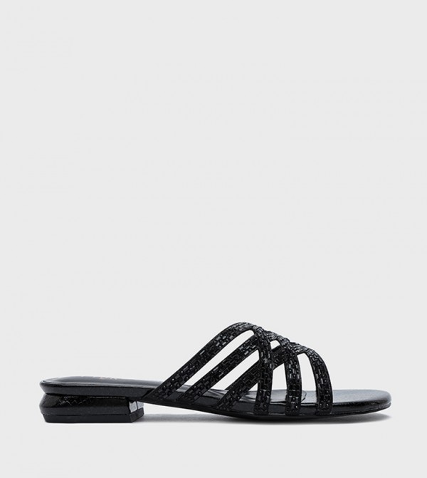 Fyor Fyor - Black Flat Sandals