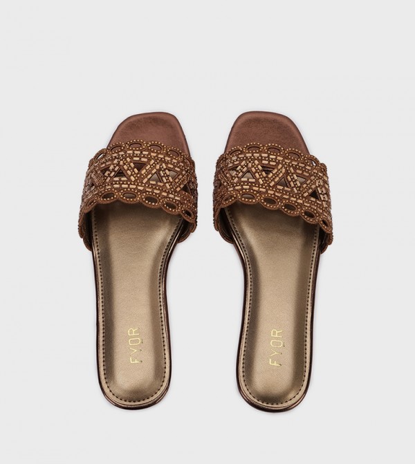 Fyor Fyor - Brown Flat Sandals