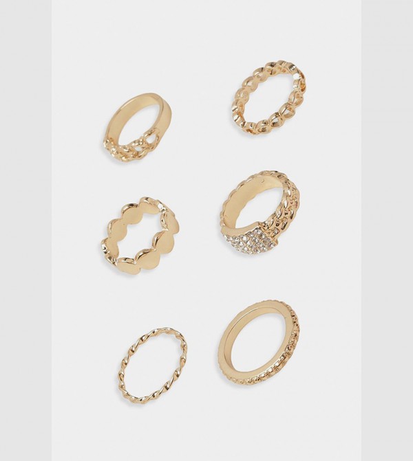 بوهو مجوهرات - ذهبي خواتم