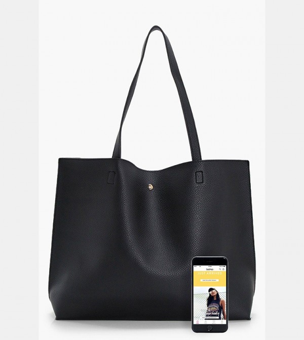 boohoo  - Black Tote Bag