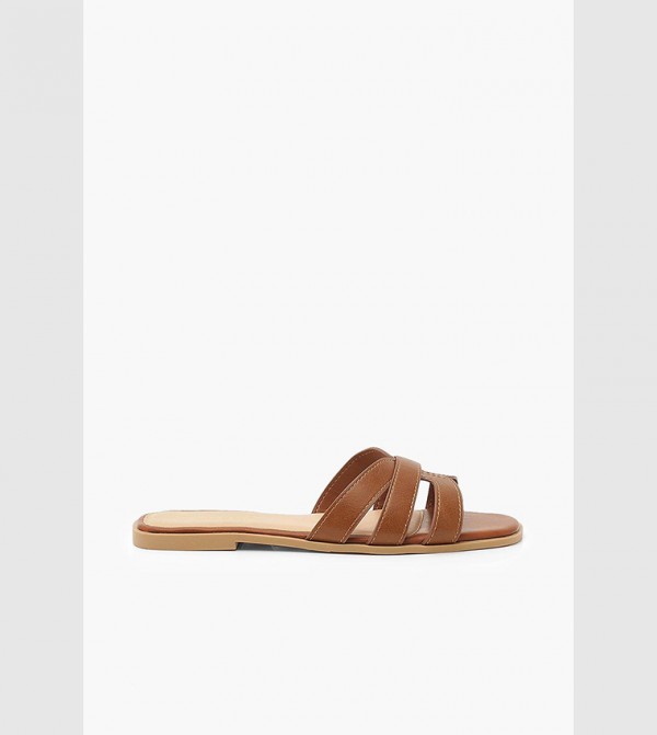 boohoo - Outlet  - Brown Slides