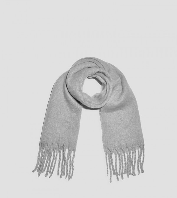 بوهو  أوشحة صوفية - رمادي Woollen Scarves