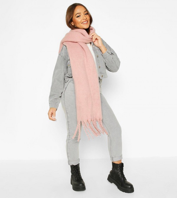 بوهو أوشحة صوفية - وردي Woollen Scarves