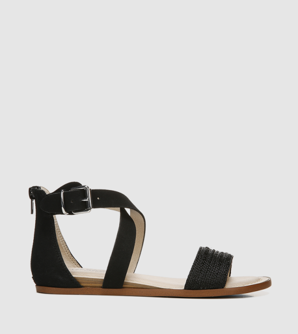 Life Stride  - Black Flat Sandals
