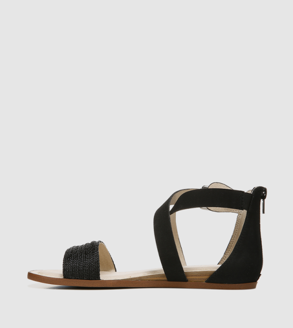 Life Stride  - Black Flat Sandals