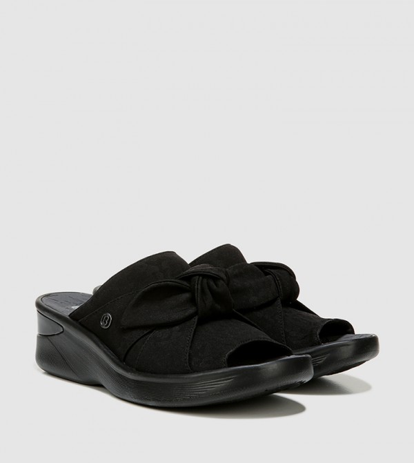 Naturalizer Bzees - Black Wedge Sandals