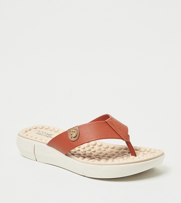 مودير مودير - برتقالي  Flat Sandals