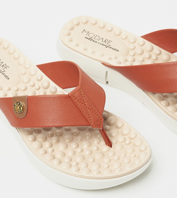 مودير مودير - برتقالي  Flat Sandals
