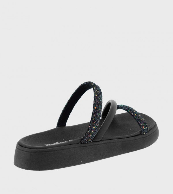 Moleca  - Black Flat Sandals