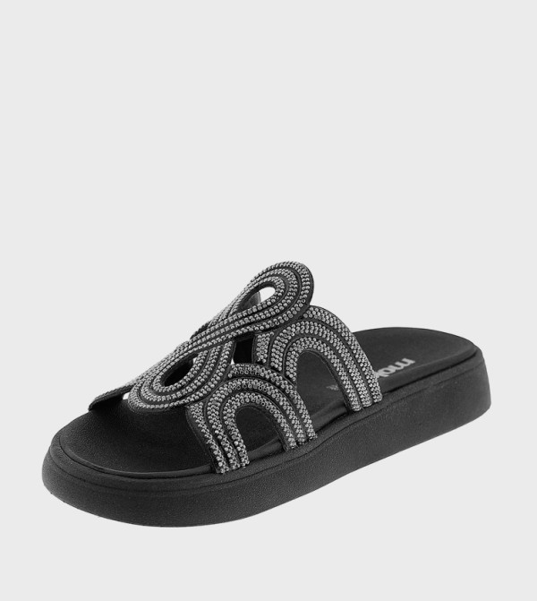 موليكا  - أسود Flat Sandals