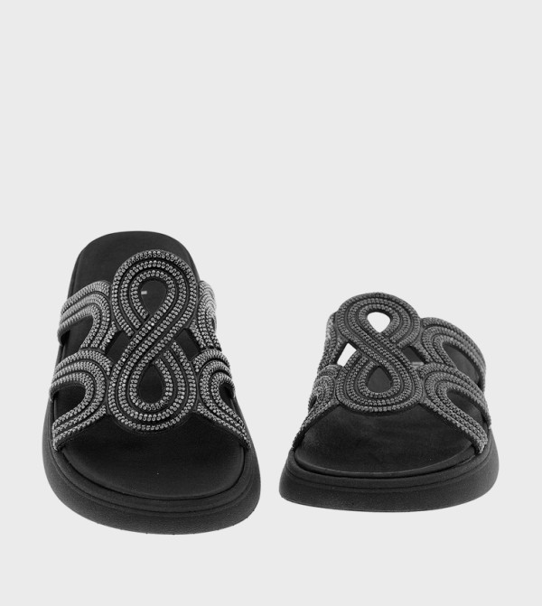 موليكا  - أسود Flat Sandals