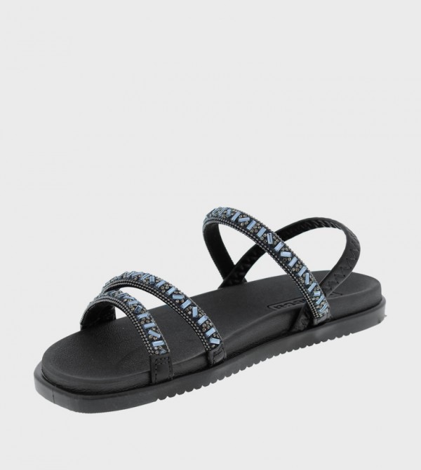 Moleca  - Black Flat Sandals