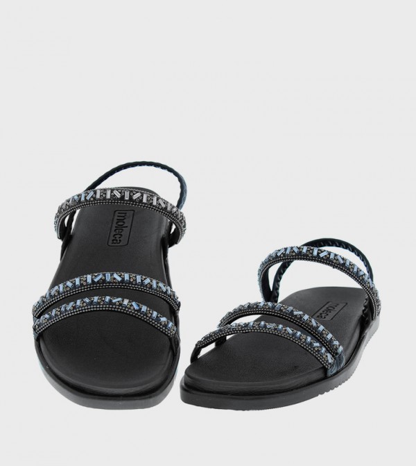 Moleca  - Black Flat Sandals