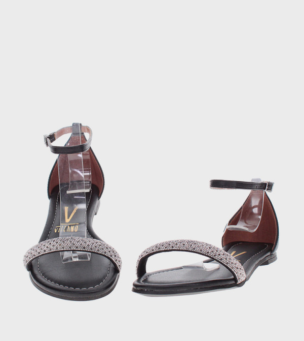 Vizzano Vizzano - Black Flat Sandals
