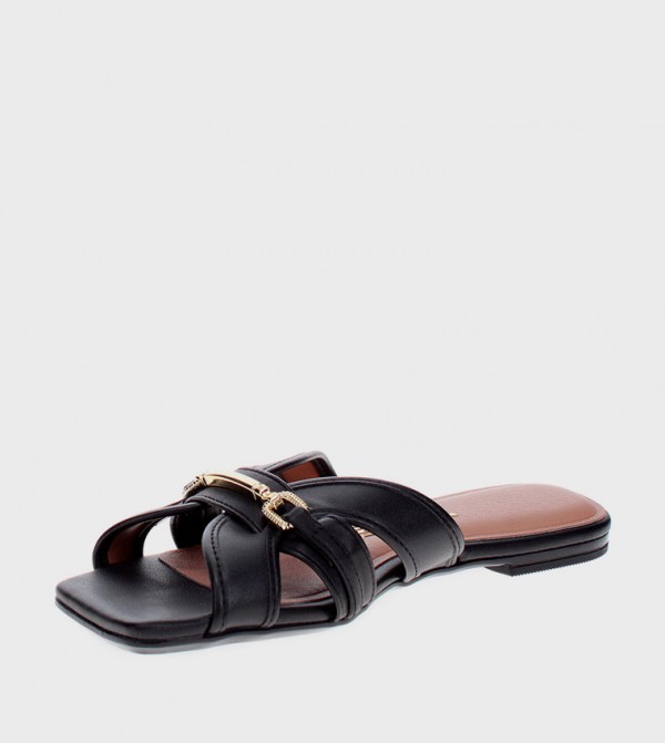 Vizzano Vizzano - Black Flat Sandals