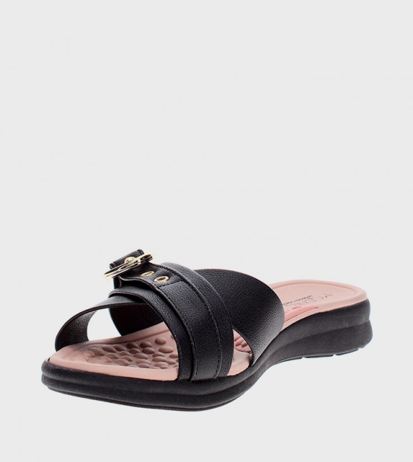مودير  - أسود Flat Sandals