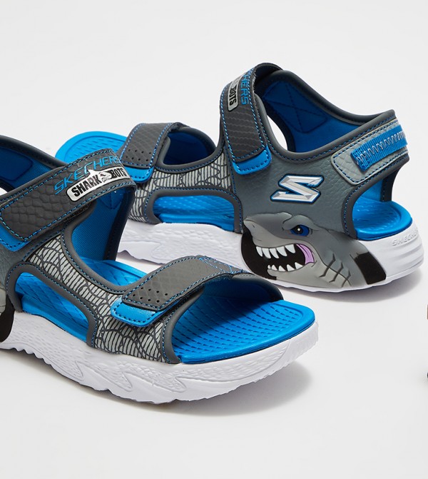 سكيتشرز سكيتشرز - CHARCOAL Flat Sandals