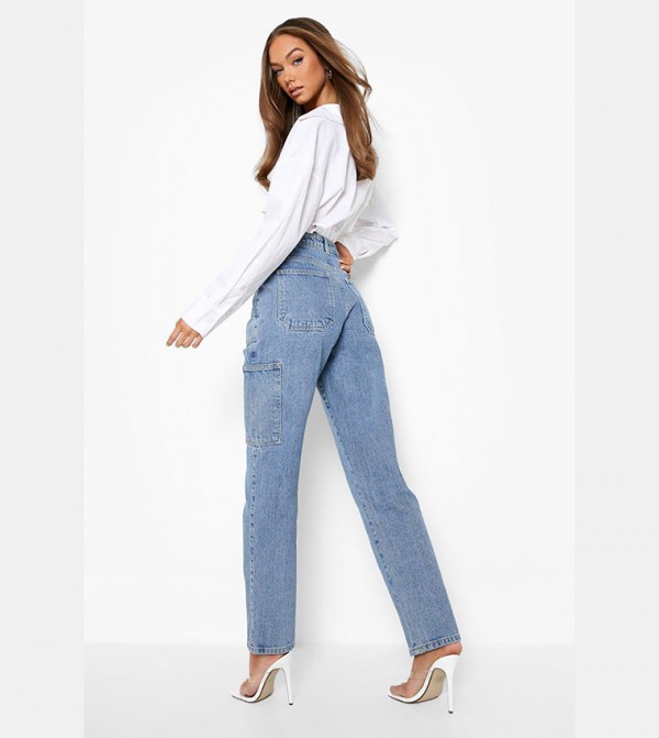 boohoo  Jeans - Blue Straight Jeans
