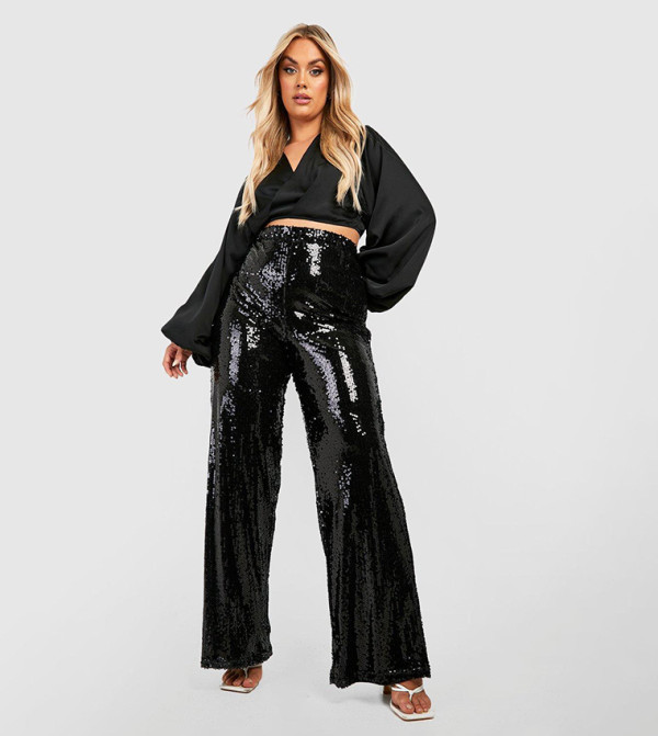 boohoo  Plus Size - Black Pants & Leggings