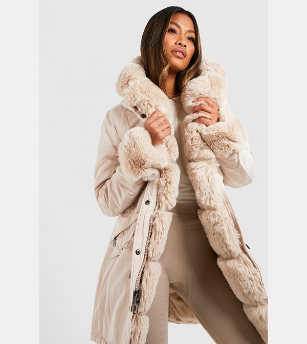 boohoo  - Beige Parka Jackets